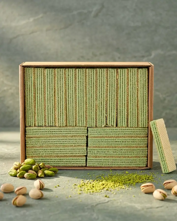 Antep Fıstığı Aromalı Gofret